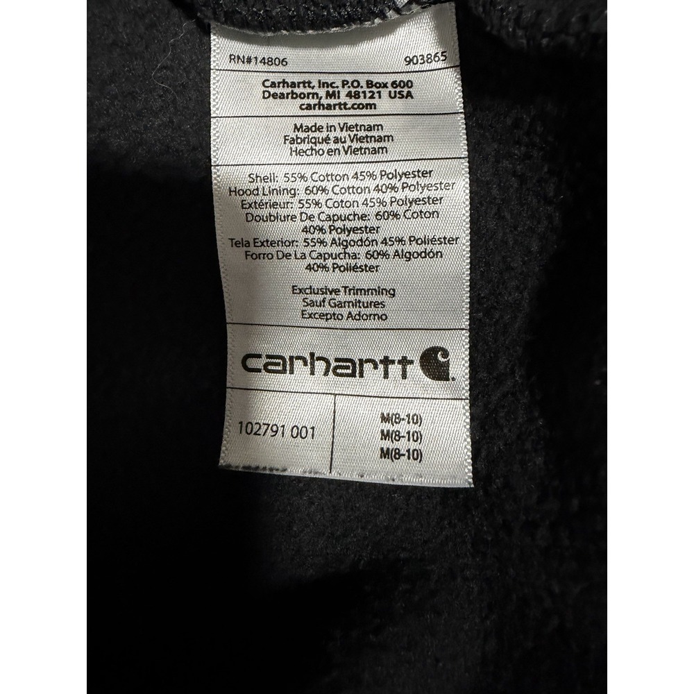 Carhartt Clarksburg Hoodie Black Women's Size Medium - Picture 10 of 11